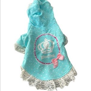 Wooflink Baby Blue Polka Dot Sweatshirt Hoodie